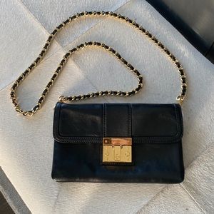 Tory Burch Leather Crossbody Bag with Gold Chain